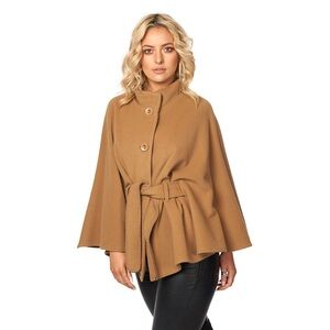 NWT Jimmy Hourihan ☘️Alcon Wool Cashmere Camel Cape Coat